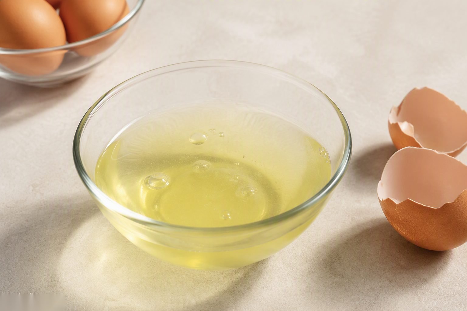 Illustrative image — Liquid egg white — pasteurised albumen for whipping and protein applications